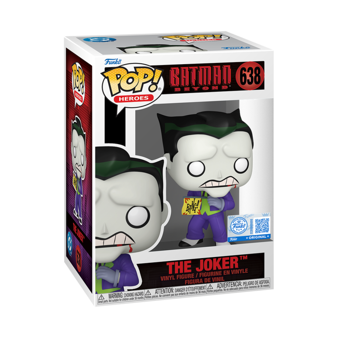 Фигурка Funko POP! Heroes DC Batman Beyond Joker w/Bang Flag (Exc) (638) 95499