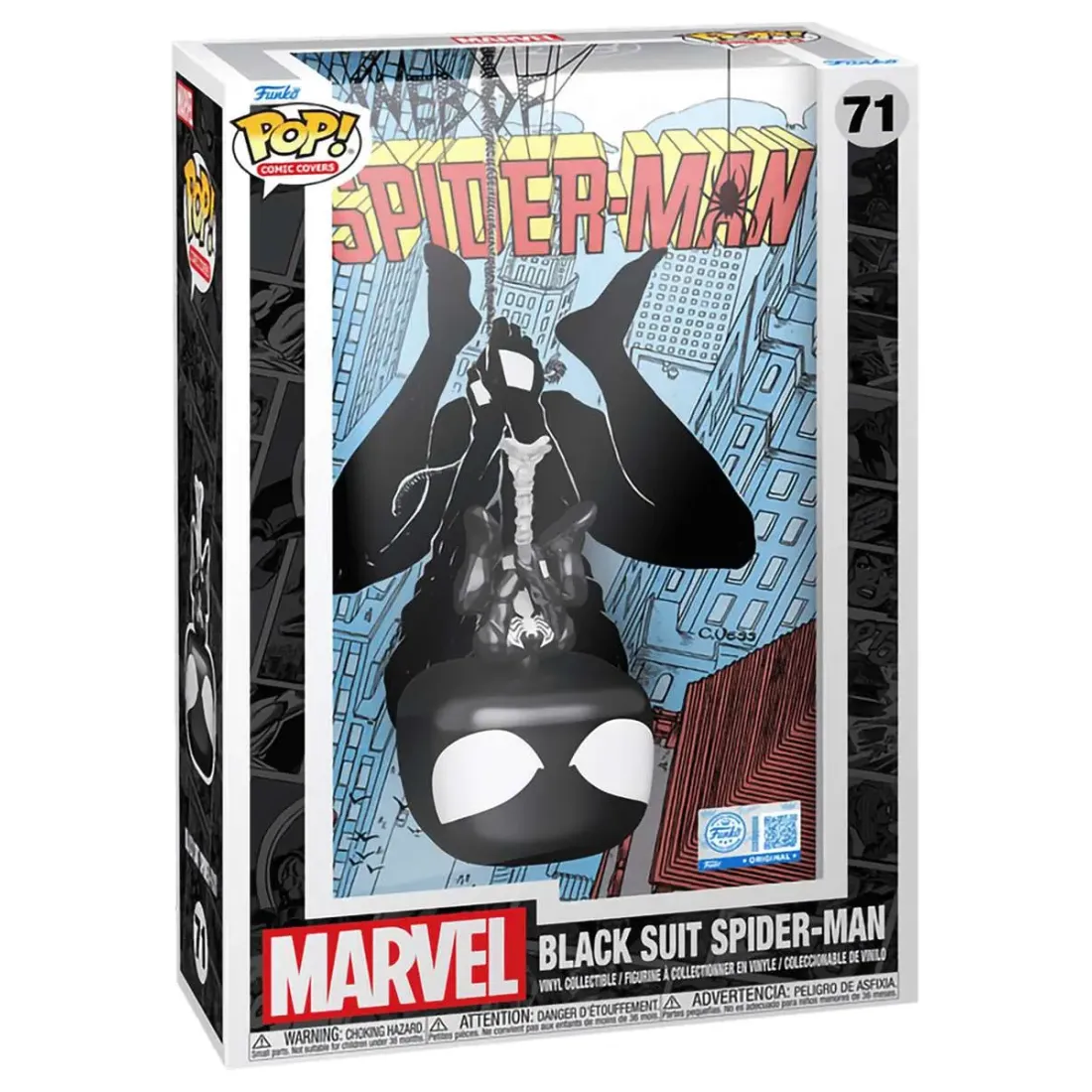Фигурка Funko POP! Comic Covers Marvel Web of Spider-man #8 Black Suit Spider-Man (Exc) (71) 85340