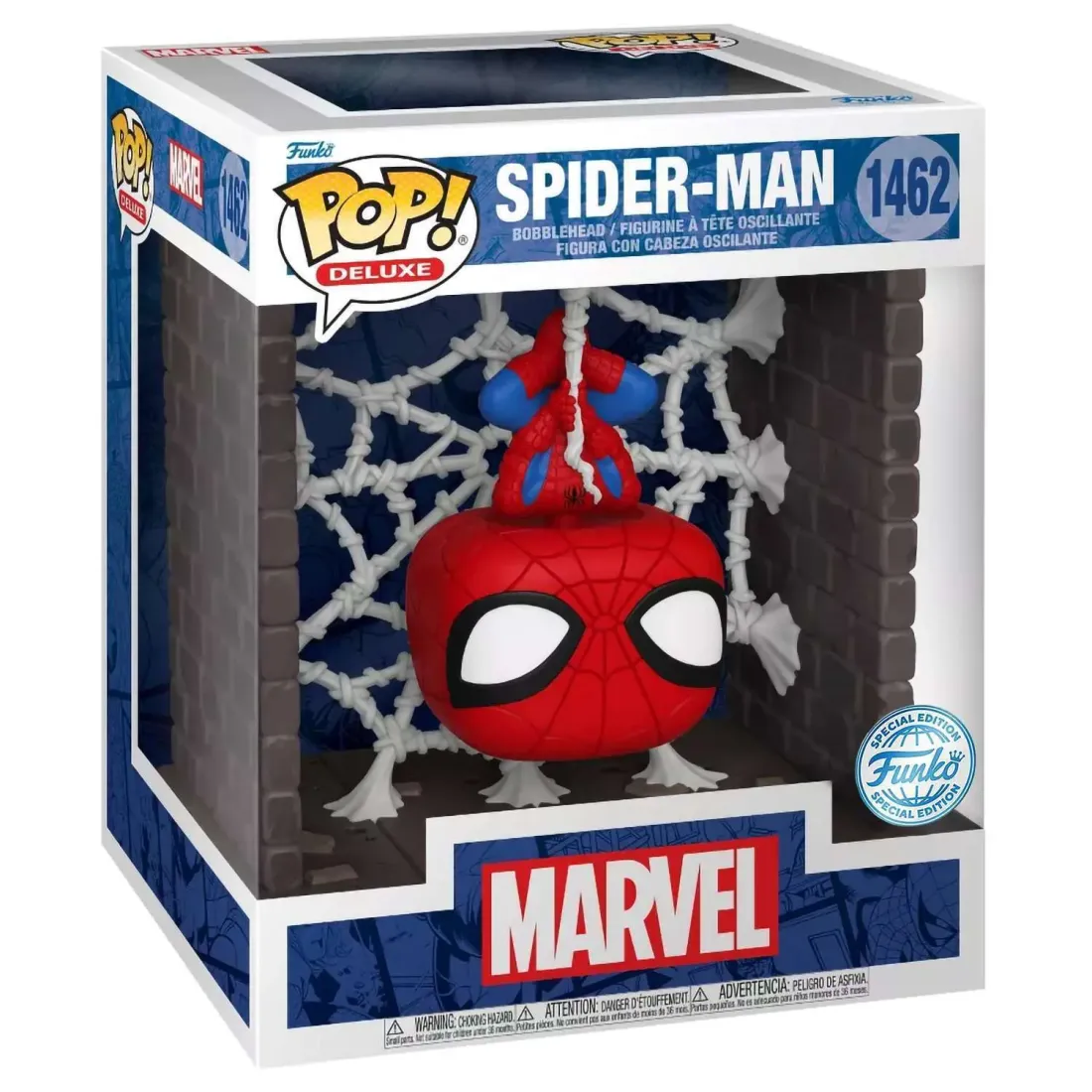 Фигурка Funko POP! Deluxe Bobble Marvel Spider-Man (Webbed) (Exc) (1462) 84425