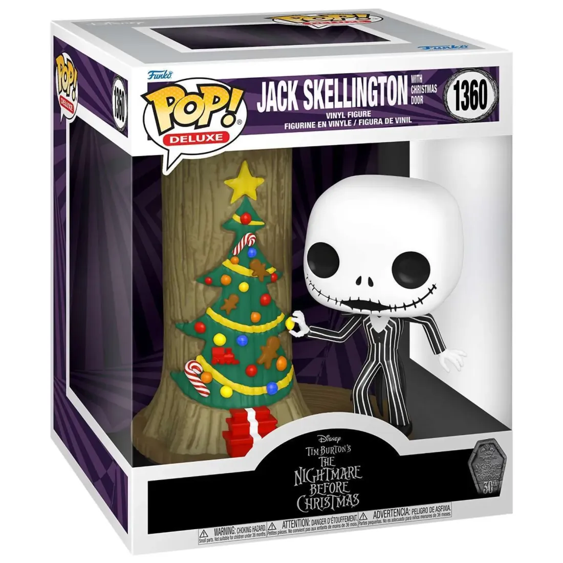 Фигурка Funko POP! Deluxe Disney TNBC 30th Jack Skellington w/Christmas Door (1360) 72310