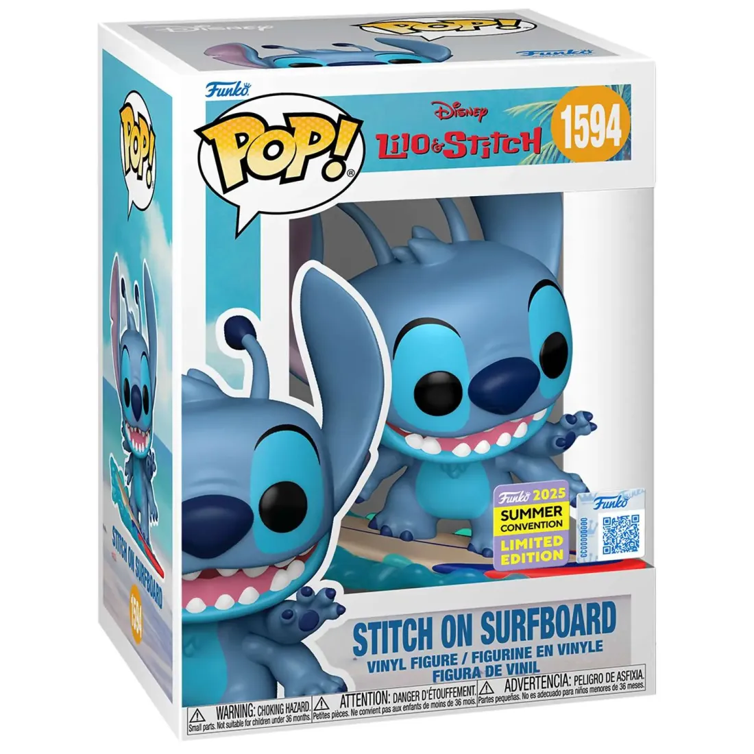 Фигурка Funko POP! Disney Lilo & Stitch Stitch on Surfboard SDCC25 (Exc) (1594) 87949