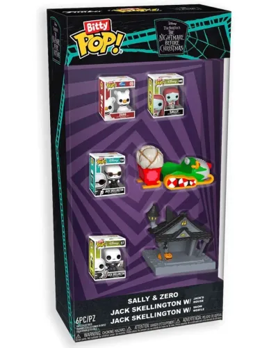 Набор Funko Bitty POP! Disney TNBC Zero+Sally+Jack+Jack+Rides+Town 6шт 91761