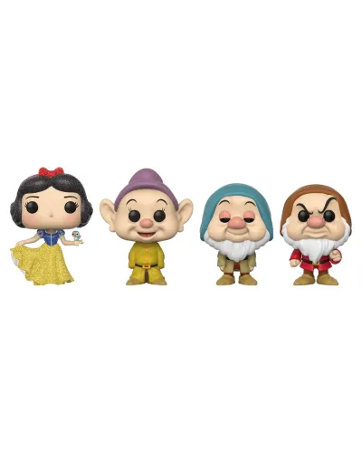 Фигурка Funko POP! Disney Snow White Snow White(DGLT)/Dopey/Sleepy/Grumpy (Exc) 4PK 77207