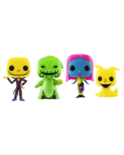 Фигурка Funko POP! Disney TNBC Jack/Oogie/Sally/Zero (BLKLT) (Exc) 4PK 69146
