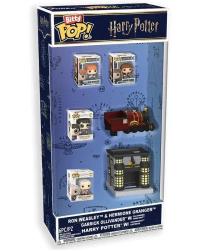 Набор Funko Bitty POP! Harry Potter Ron+Harry+Hermione+Ollivander+Ride+Town 6шт 91760