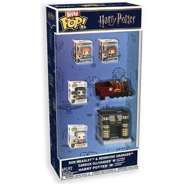 Набор Funko Bitty POP! Harry Potter Ron+Harry+Hermione+Ollivander+Ride+Town 6шт 91760