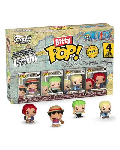 Набор Funko Bitty POP! One Piece Monkey D. Luffy+Zoro+Axe-Hand Morganchase+Chase (1 of 4) 4шт 86892