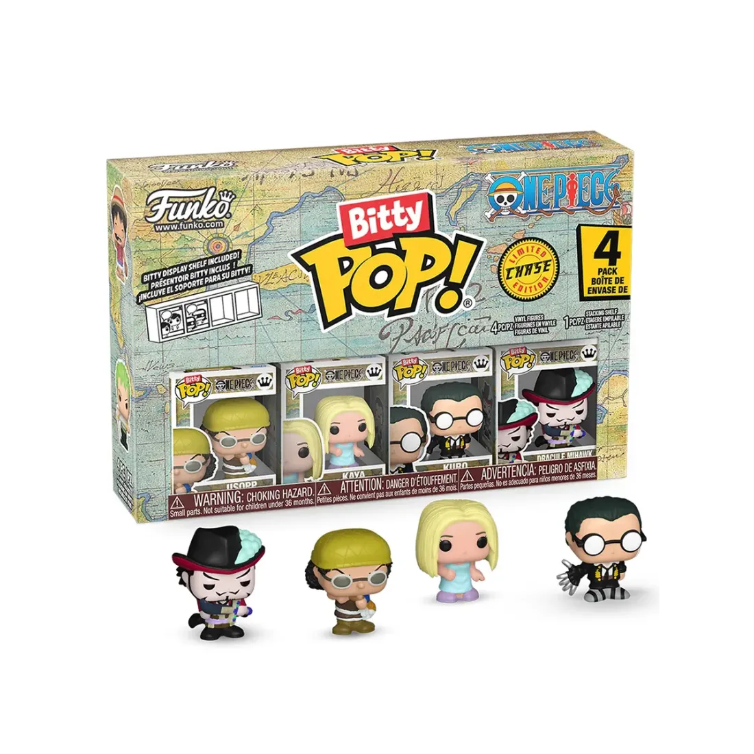 Набор Funko Bitty POP! One Piece Usopp+Kaya+Kuro+Chase (1 of 4) 4шт 86895