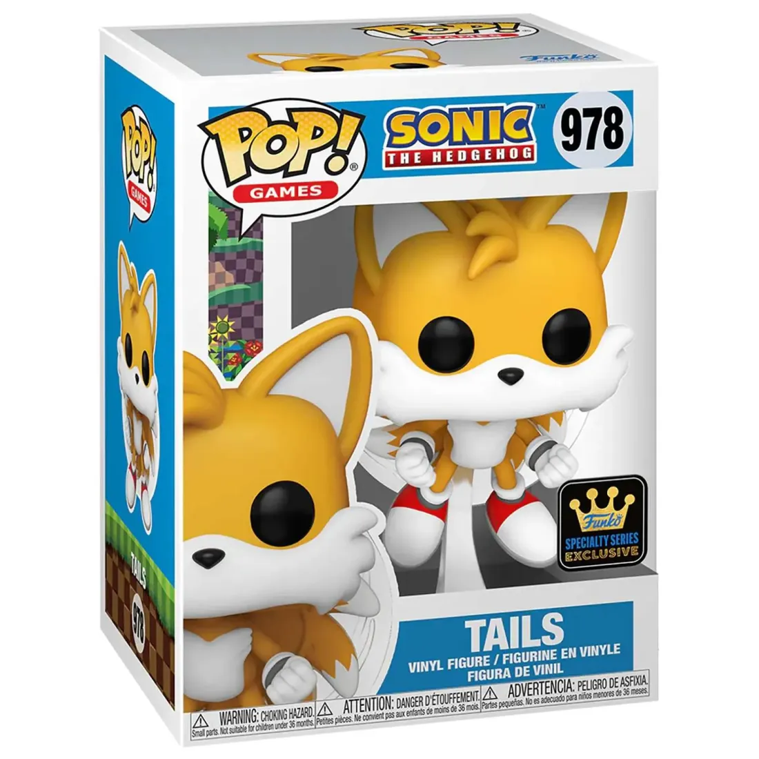 Фигурка Funko POP! Games Sonic the Hedgehog Tails (Flying) w/(FL) Chase SS (Exc) (978) 82617