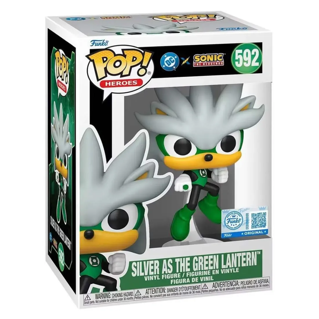 Фигурка Funko POP! Heroes DC х Sonic the Hedgehog Silver as the Green Lantern (592) 88904