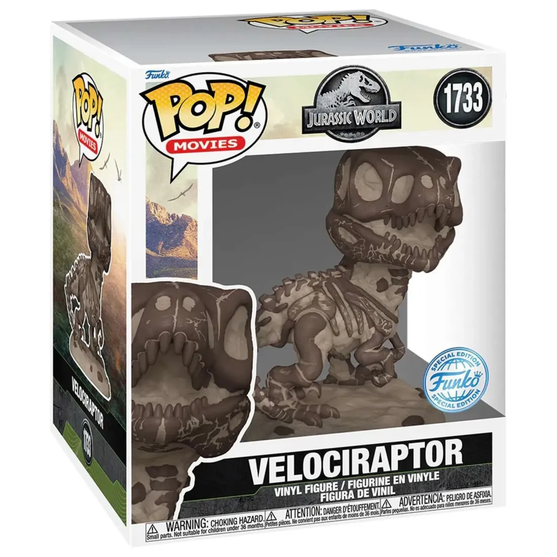 Фигурка Funko POP! Movies Jurassic World Velociraptor (Fossil) (Exc) 6