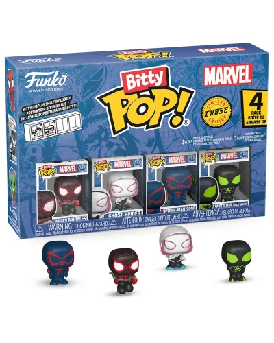 Фигурка Funko Bitty POP! Marvel Spider-Man Miles+Ghost-Spider+Spider-Man2099+Chase(1 of 4) 4PK 85702