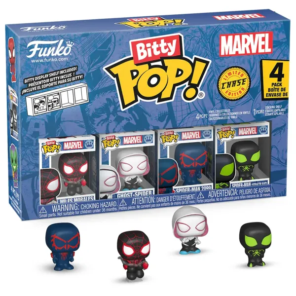 Фигурка Funko Bitty POP! Marvel Spider-Man Miles+Ghost-Spider+Spider-Man2099+Chase(1 of 4) 4PK 85702