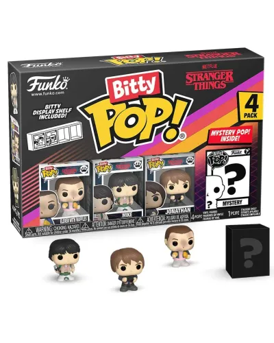Фигурка Funko Bitty POP! Stranger Things SZN1 Eleven+Mike+Jonathan+Mystery (1 of 4) 4PK 83663