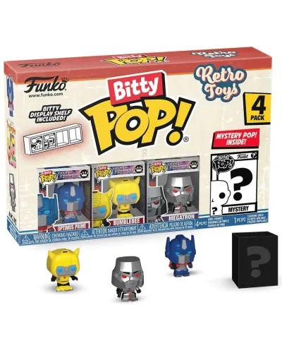 Фигурка Funko Bitty POP! Retro Toys Optimus Prime+Bumblebee+Megatron+Mystery (1 of 4) 4PK 75447