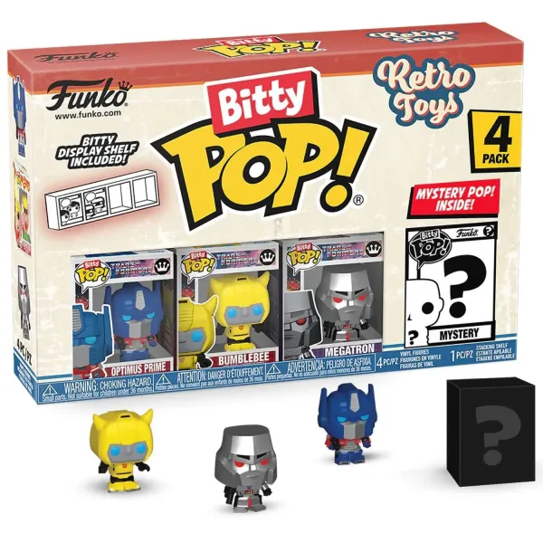 Фигурка Funko Bitty POP! Retro Toys Optimus Prime+Bumblebee+Megatron+Mystery (1 of 4) 4PK 75447