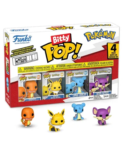 Фигурка Funko Bitty POP! Pokemon Charmander+Jolteon+Lapras+Rattata 4PK 81133