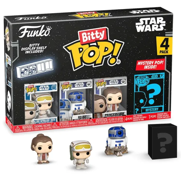 Фигурка Funko Bitty POP! Star Wars S2 Luke+R2-D2+Princess Leia+Mystery (1 of 4) 4PK 83668
