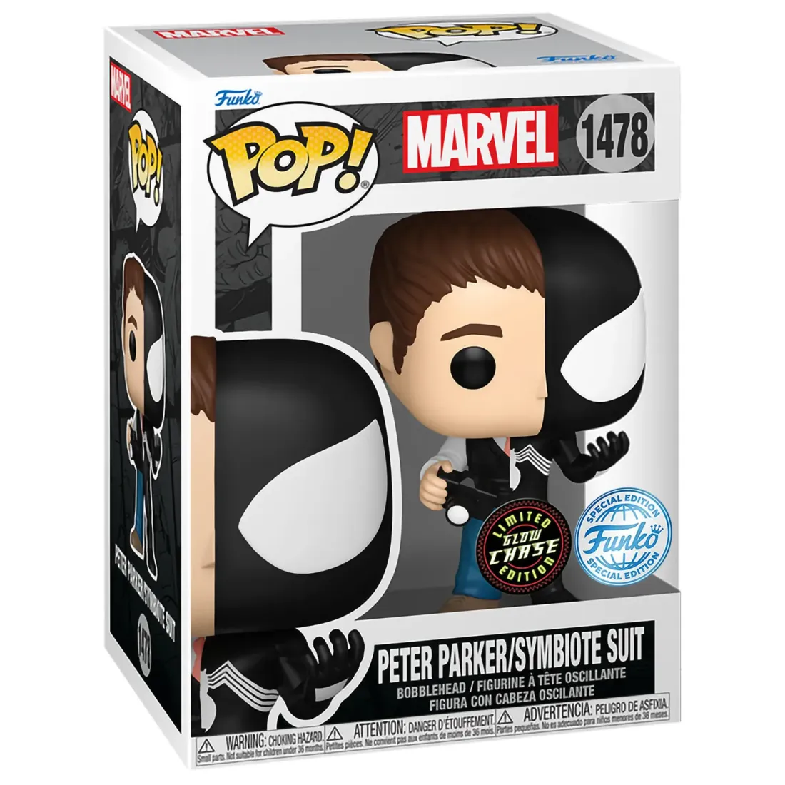 Фигурка Funko POP! Bobble Marvel Split Peter Parker/Symbiote Suit w/(GW) Chase (Exc) (1478)​ 84954