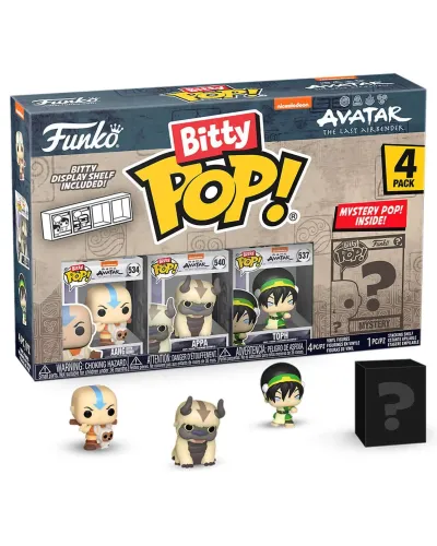 Фигурка Funko Bitty POP! Avatar The Last Airbender Aang+Appa+Toph+Mystery (1 of 4) 4PK 73056