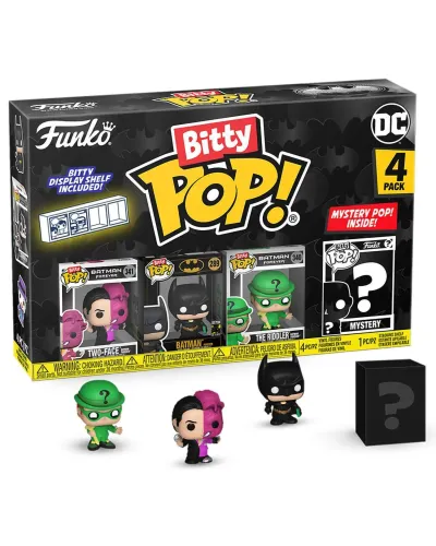 Фигурка Funko Bitty POP! Batman 85th Two-Face+Batman+Riddler+Mystery (1 of 4) 4PK 81130