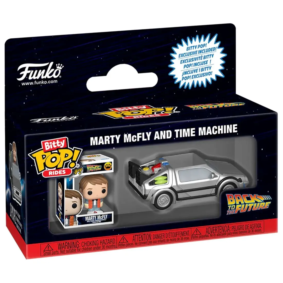 Фигурка Funko Bitty POP! Rides BTTF Marty McFly and Time Machine 85521