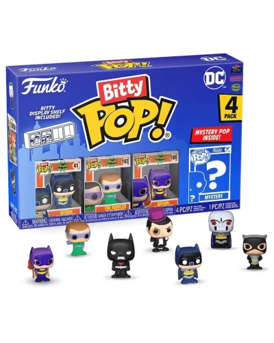Фигурка Funko Bitty POP! DC Comics S4 Batman+The Riddler+Batgirl+Mystery (1 of 4) 4PK 71314