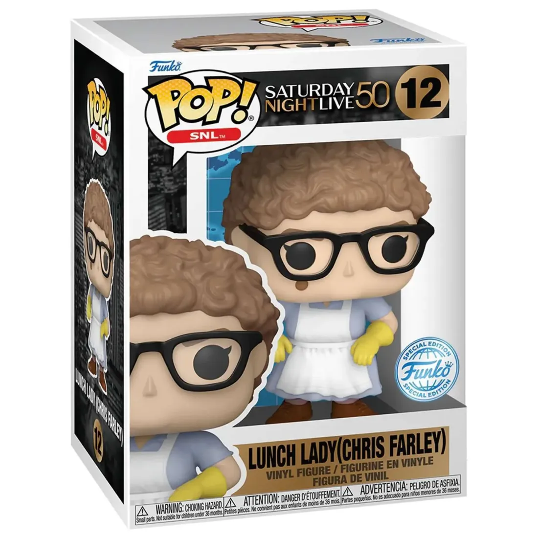 Фигурка Funko POP! SNL Saturday Night Live 50th Lunch Lady (Chris Farley) (Exc) (12) 81701