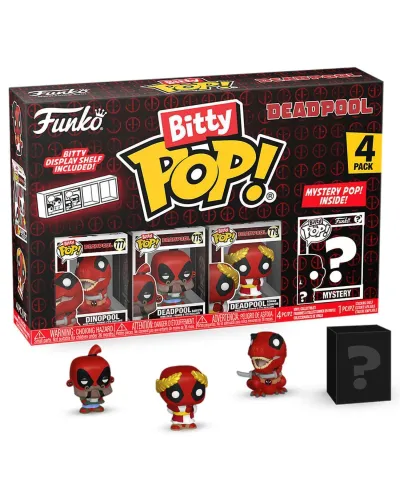 Фигурка Funko Bitty POP! Deadpool Dinopool+Barista+Roman Senator+Mystery (1 of 4) 4PK 84961