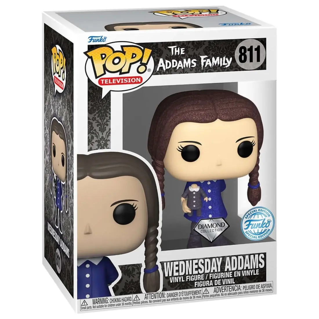 Фигурка Funko POP! TV Addams Family Wednesday Addams (DGLT) (Exc) (811) 82389