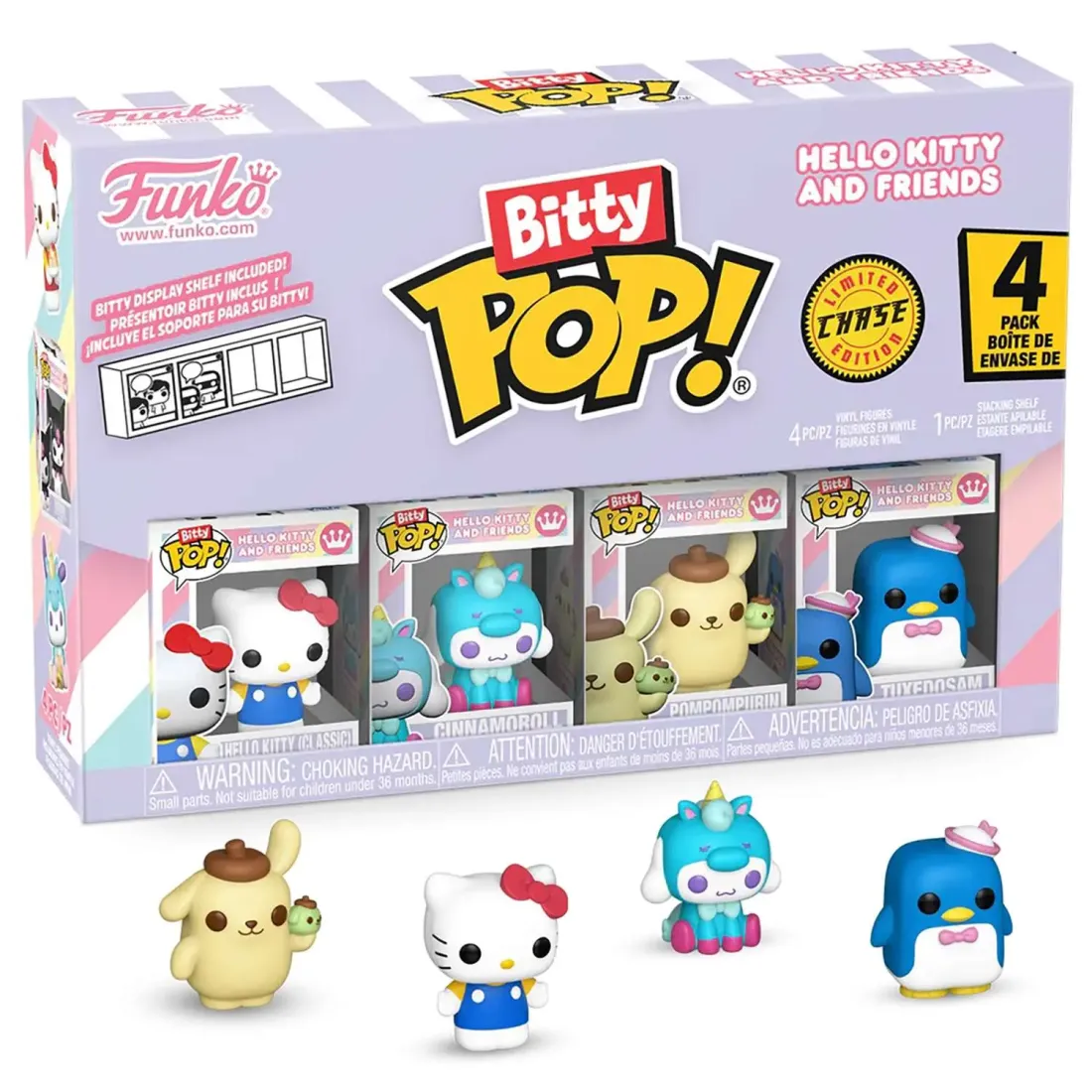 Фигурка Funko Bitty POP! Hello Kitty And Friends HK+Cinnamoroll+Pompompurin+Chase (1 of 4) 4PK 85713