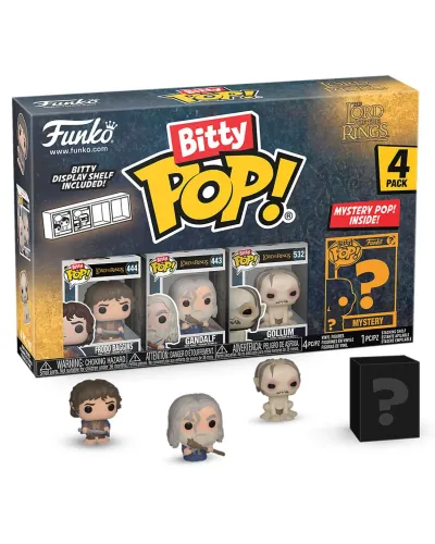Фигурка Funko Bitty POP! LOTR Frodo Baggins+Gandalf+Gollum+Mystery (1 of 4) 4PK 75456