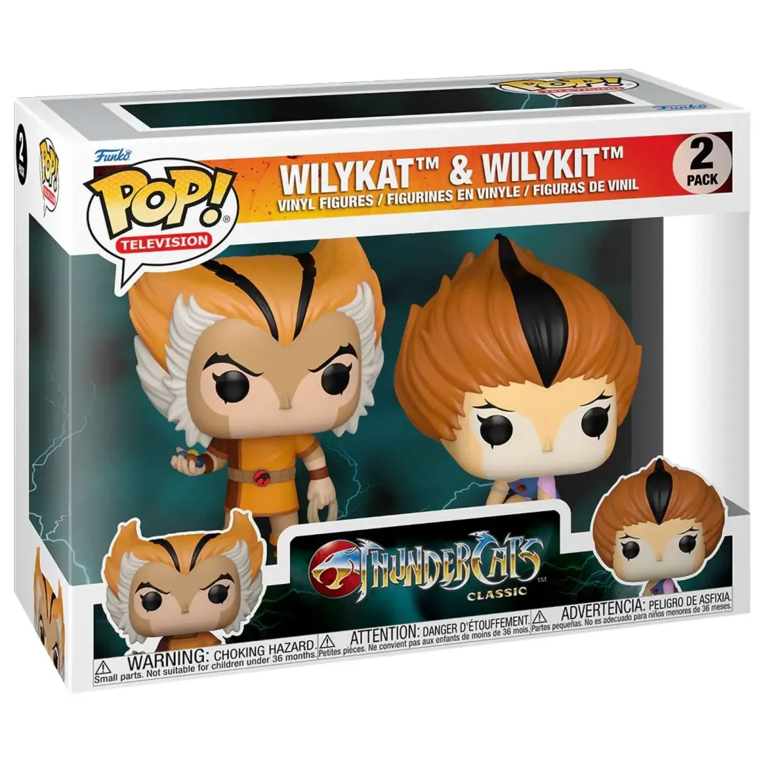 Фигурка Funko POP! TV ThunderCats Classic Wilykat and Wilykit 2PK 83776