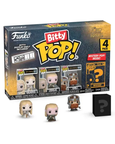 Фигурка Funko Bitty POP! LOTR Galadriel+Legolas+Gimly+Mystery (1 of 4) 4PK 75457