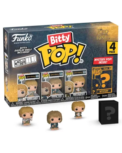 Фигурка Funko Bitty POP! LOTR Samwise Gamgee+Pippin Took+Merry Brandybuck+Mystery (1 of 4) 4PK 75458