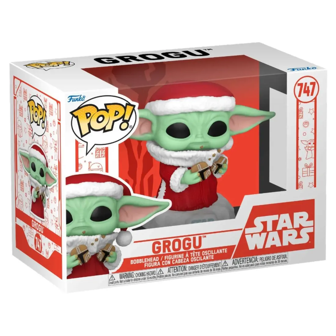 Фигурка Funko POP! Bobble Star Wars Holiday Grogu (747) 80009