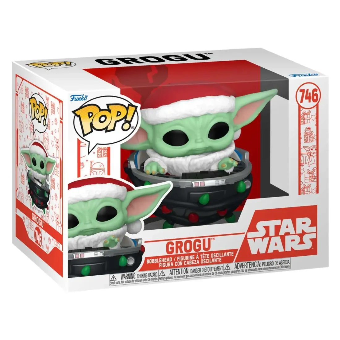 Фигурка Funko POP! Bobble Star Wars Holiday Grogu Pram (746) 80010