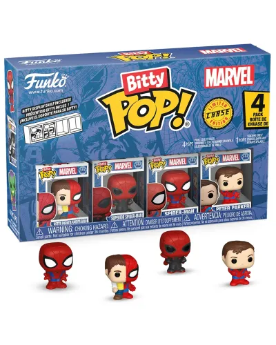 Фигурка Funko Bitty POP! Marvel Spider-Man Parker Split+Superior+Spider-Man+Chase (1 of 4) 4PK 85704