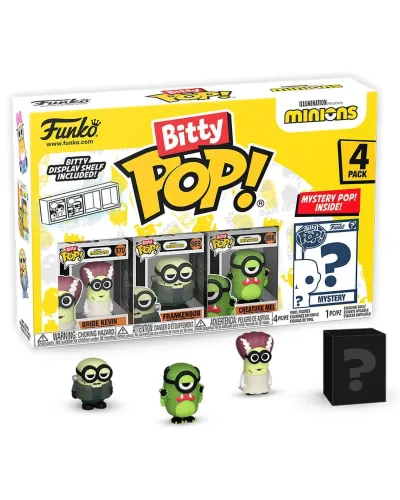 Фигурка Funko Bitty POP! Minions Bride Kevin+Frankenbob+Creature Mel+Mystery (1 of 4) 4PK 73036