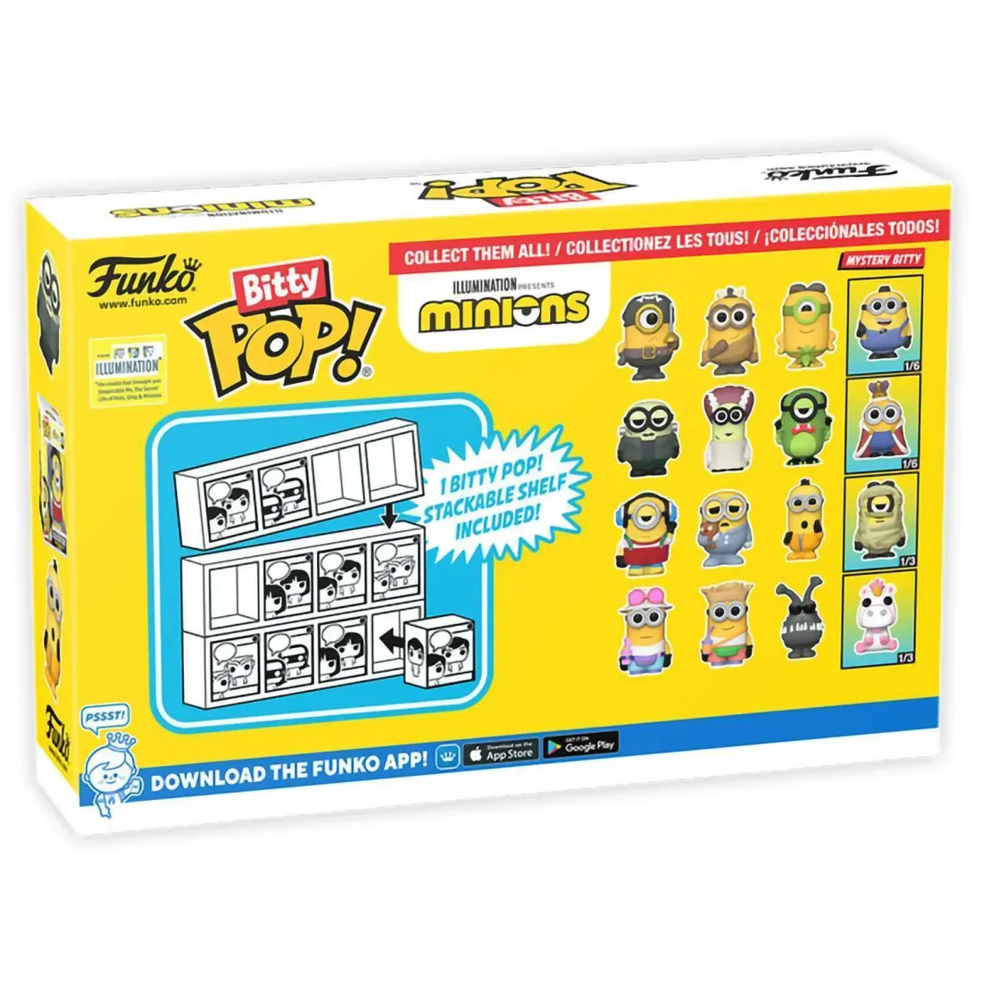 Фигурка Funko Bitty POP! Minions Bride Kevin+Frankenbob+Creature Mel+Mystery (1 of 4) 4PK 73036