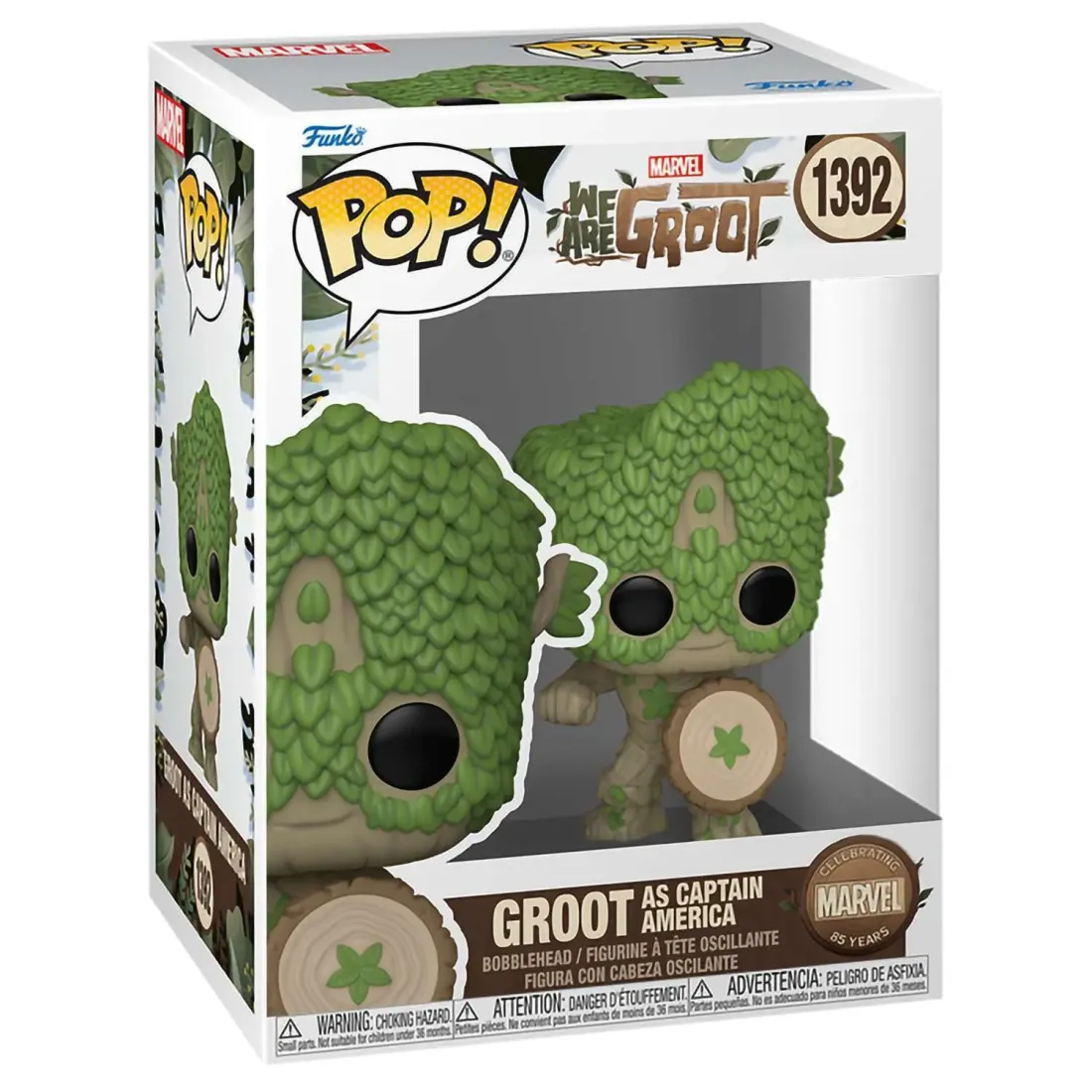 Фигурка Funko POP! Bobble Marvel We Are Groot Groot as Captain America (1392) 79515