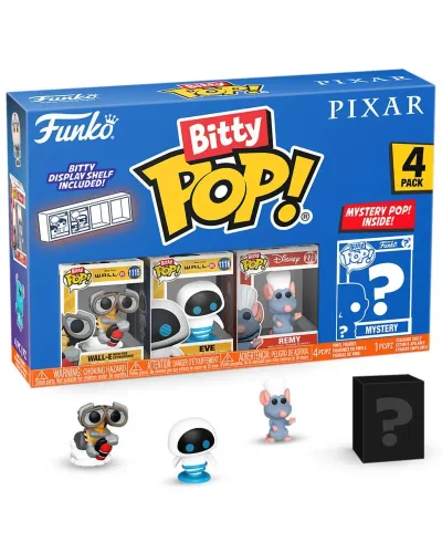 Фигурка Funko Bitty POP! Pixar Wall-E+EVE+Remy+Mystery (1 of 4) 4PK 75469