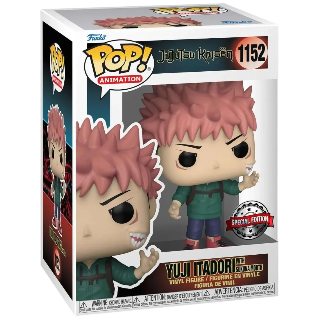 Фигурка Funko POP! Animation Jujutsu Kaisen Yuji Itadori with Sukuna Mouth (Exc) (1152) 64979