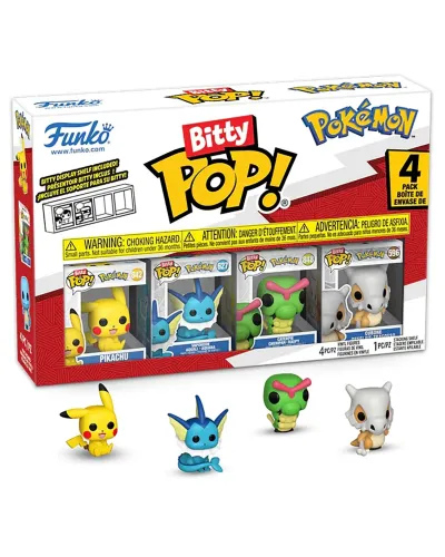 Фигурка Funko Bitty POP! Pokemon Pikachu+Vaporeon+Caterpie+Cubone 4PK 81132