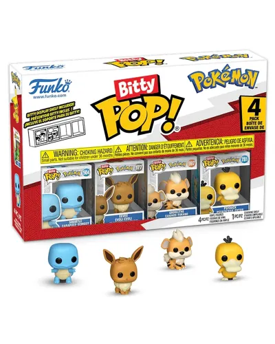 Фигурка Funko Bitty POP! Pokemon Squirtle+Eevee+Growlithe+Psyduck 4PK 81135