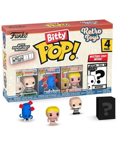 Фигурка Funko Bitty POP! Retro Toys Mr. Monopoly+Barrel+Stretch Armstrong+Mystery (1 of 4) 4PK 75449