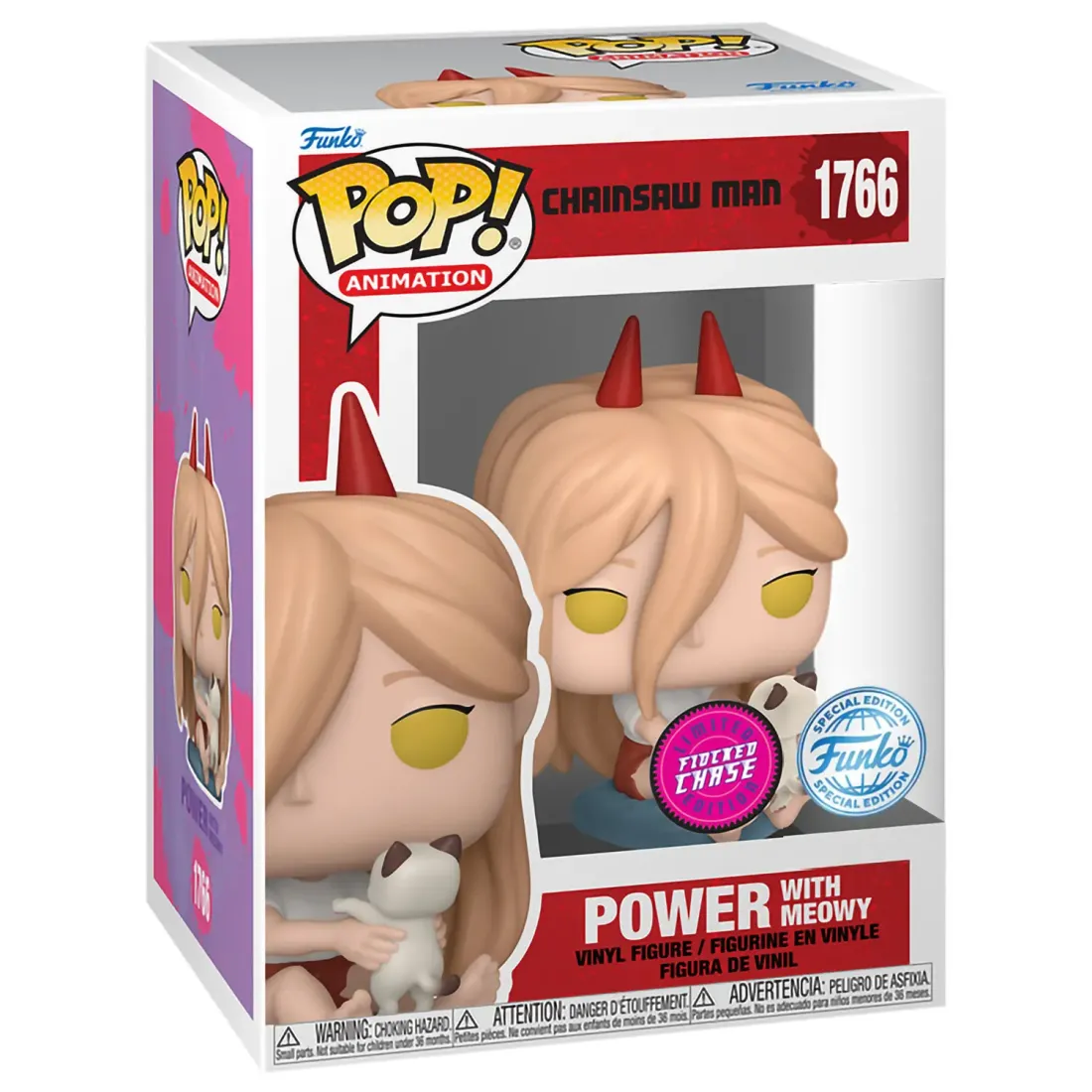 Фигурка Funko POP! Animation Chainsaw Man Power Meowy (FL) Сhase (Exc) (1766)