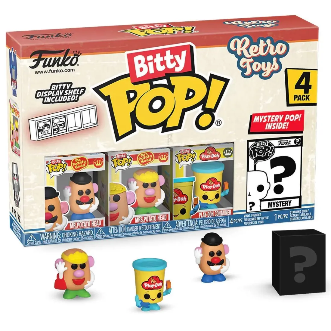 Фигурка Funko Bitty POP! Retro Toys Mr.PotatoHead+Mrs.PotatoHead+Play-Doh+Mystery (1 of 4) 4PK 75446