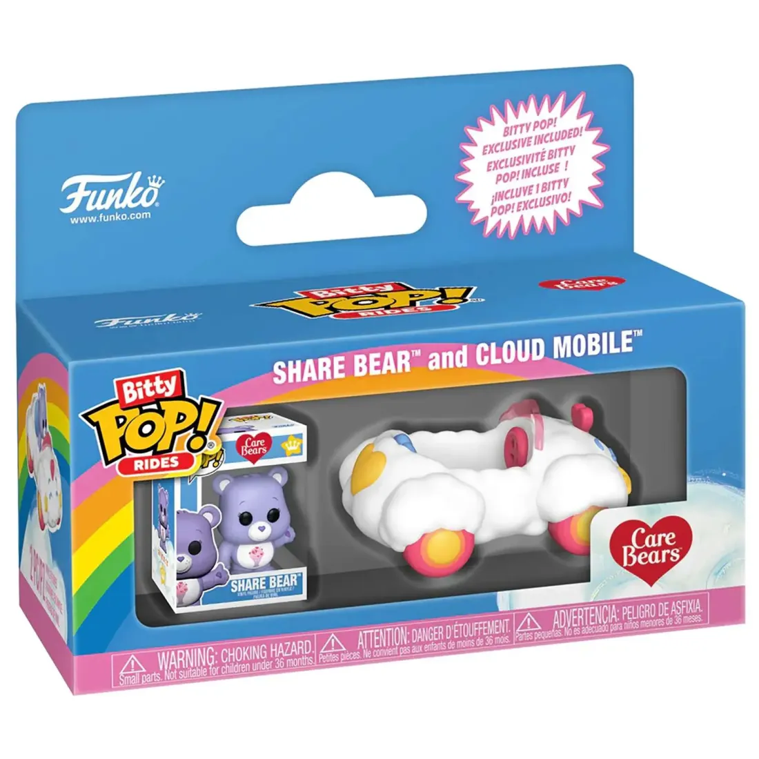 Фигурка Funko Bitty POP! Rides Care Bears Share Bear and Cloud Mobile 86927
