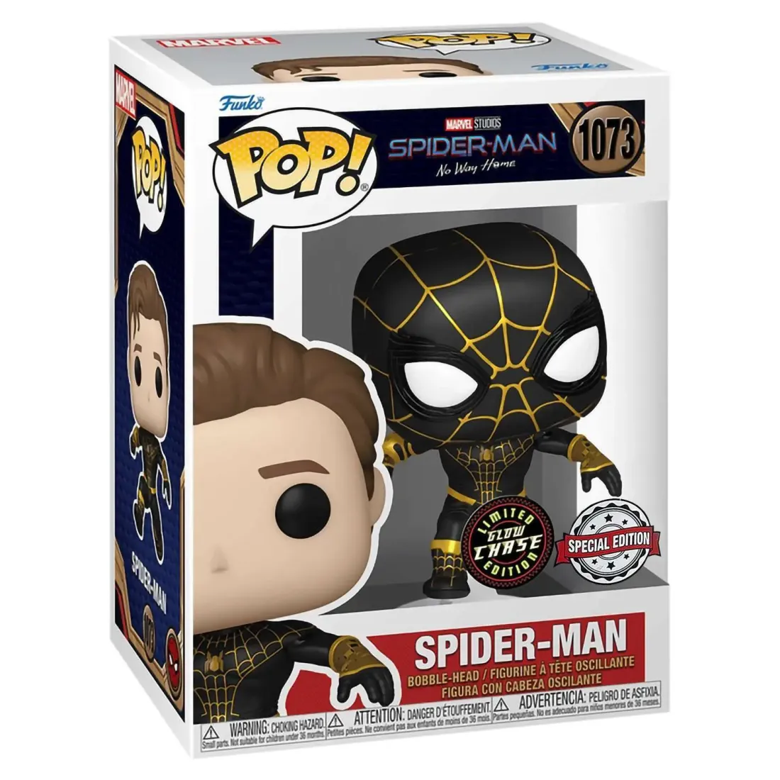 Фигурка Funko POP! Bobble Marvel Spider-Man No Way Home Spider-Man (GW)Chase (Exc) (1073)